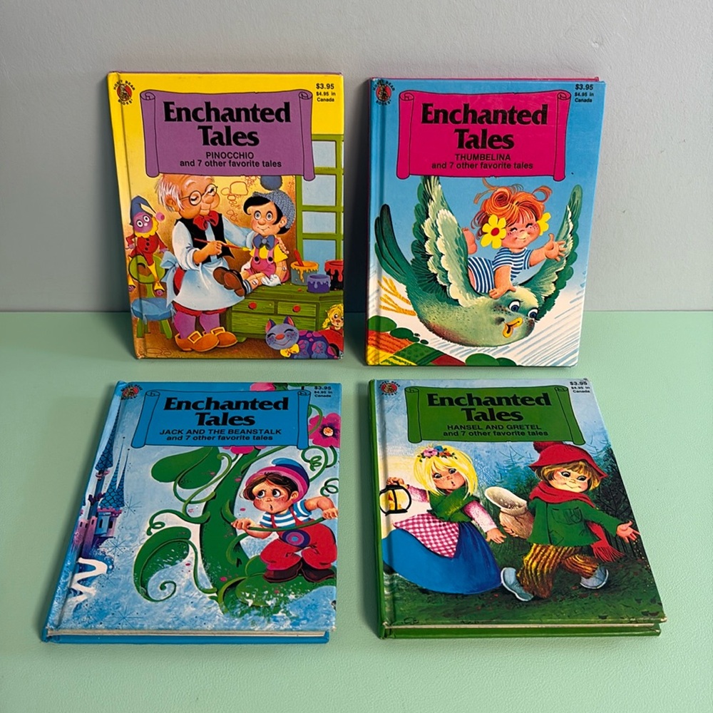 Enchanted Tales Kids Fairytale Book Lot of 4, Classic Kids Fairytales & Stories